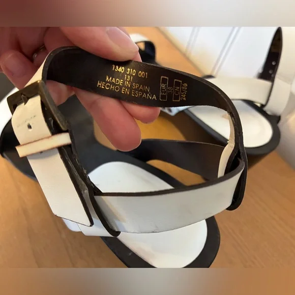 Zara women’s white 3” heeled strappy sandals in size EU 38 (US 7.5) - Picture 4 of 10